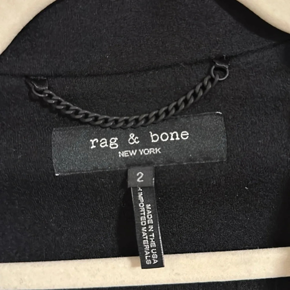Rag&Bone $550 spring wool black knit blazer jacket button - Picture 7 of 7